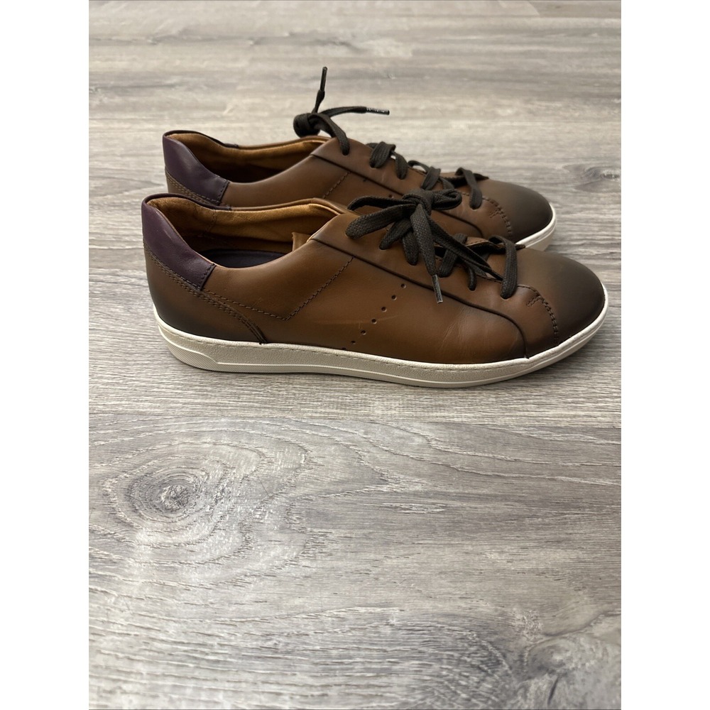 Bruno Magli Dante Brown Leather Casual Shoes Men's 9.5 EUC